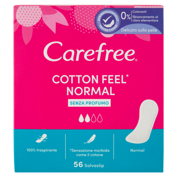 Carefree Cotton Feel* Normal Senza Profumo Salvaslip 56 pz