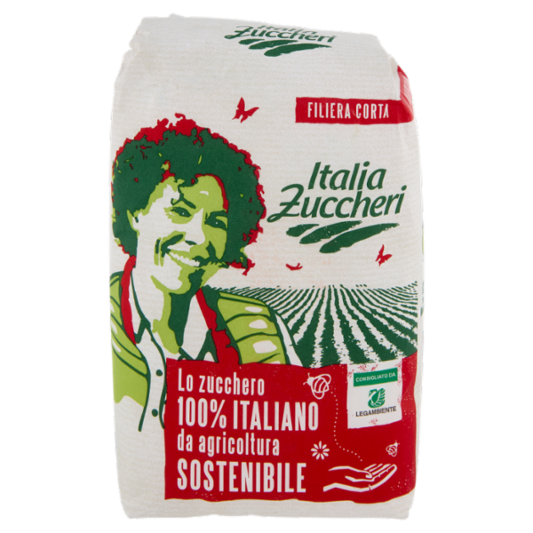 Italia Zuccheri - zucchero semolato 100% italiano da agricoltura sostenibile 1kg
