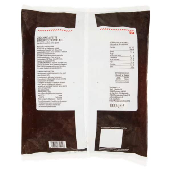 Sù Zucchine Grigliate Surgelate 1 kg