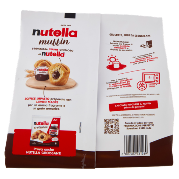 nutella muffin 4 pezzi 264 g