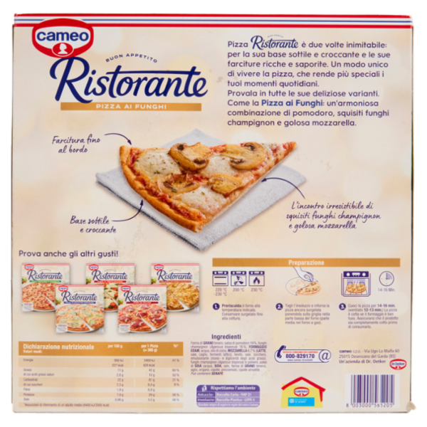cameo Ristorante Pizza ai Funghi 365 g