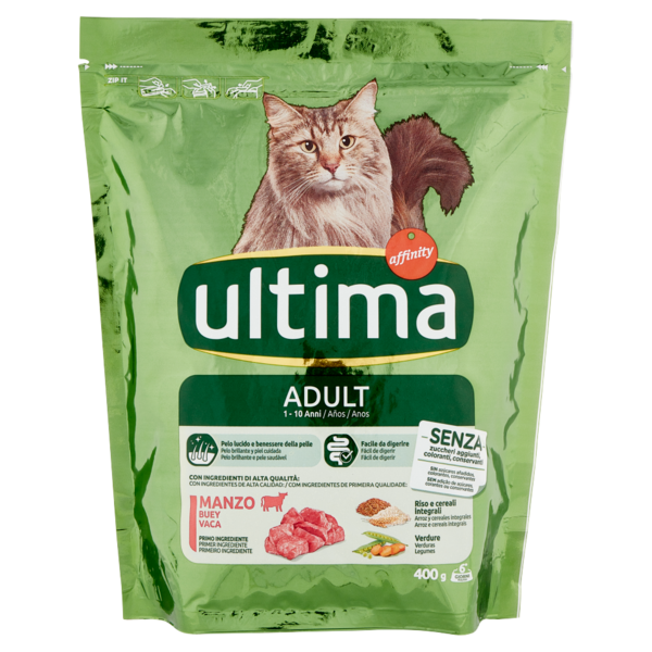 ultima Cat Adult 1-10 Anni Manzo 400 g