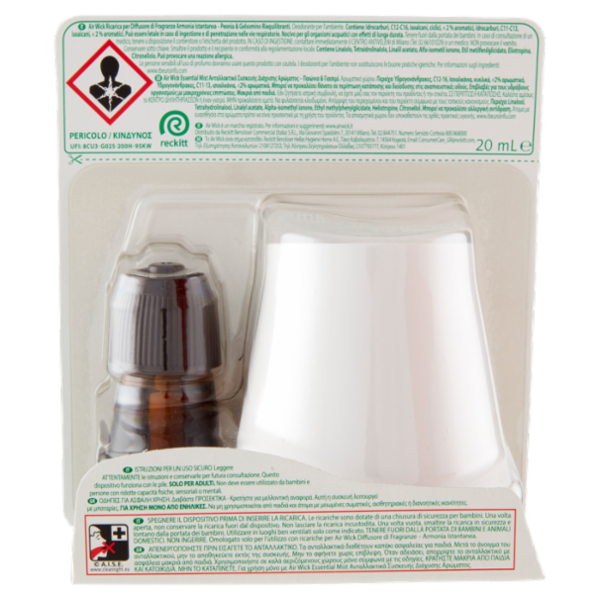 Air Wick Diffusore di Fragranza con oli essenziali Peonia e Gelsomino Profumatore per ambiente 20 ml