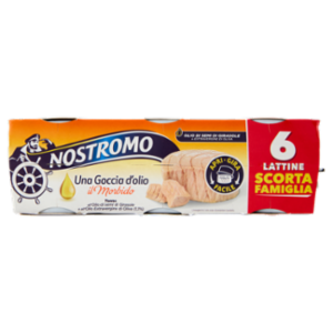 Nostromo Una Goccia D'olio Il Morbido Tonno All'Olio Di Semi Di Girasole e Extravergine 6 x 65 g