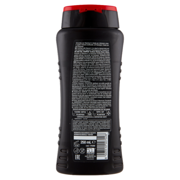 Malizia Uomo Musk Gel Doccia Shampoo 250 mL