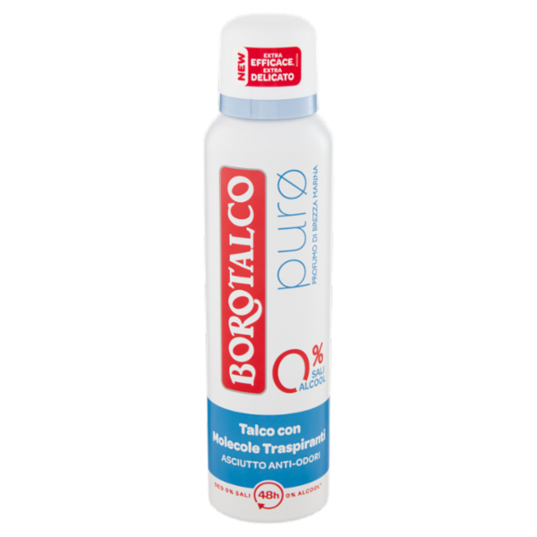 Borotalco purø Profumo di Brezza Marina Deo 0% Sali 150 ml