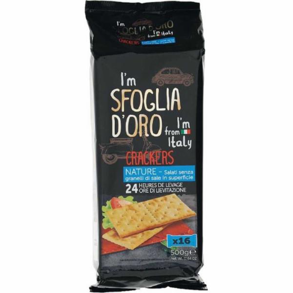 Crich Sfoglia D'Oro Cracker Non Salato 500g