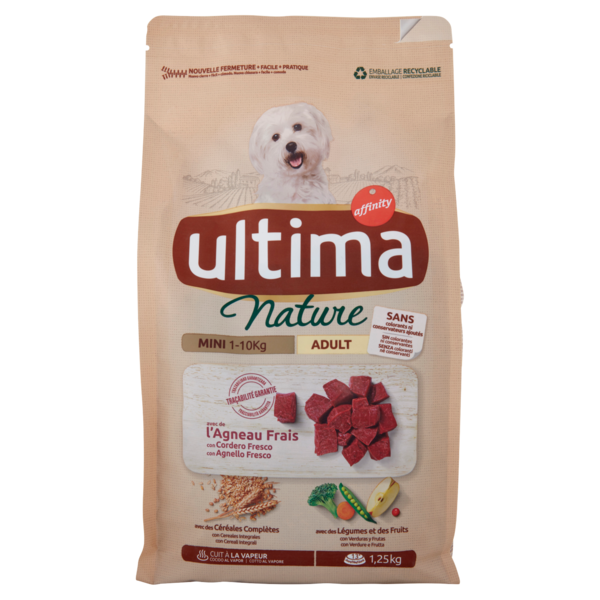 Ultima Nature Dog Mini 1-10kg Adult con Agnello Fresco 1,25 kg