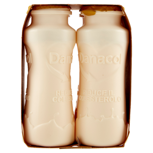 DANACOL Yogurt da bere, Riduce il Colesterolo grazie agli Steroli Vegetali, gusto Ananas, 4x100g