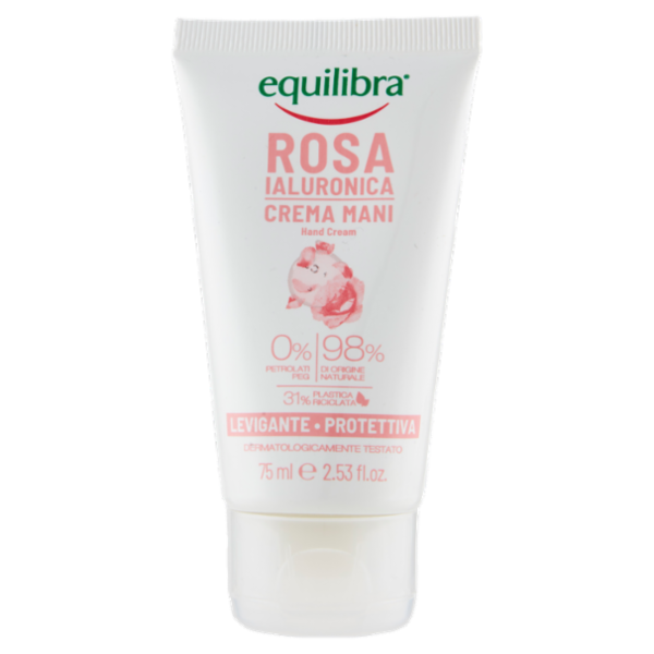 equilibra Rosa Ialuronica Crema Mani Levigante - Protettiva 75 ml
