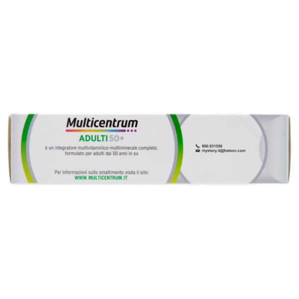 Multicentrum Adulti 50+ integratore multivitaminico con vitamina C e zinco eff. 50+ 20 cpr 90 g