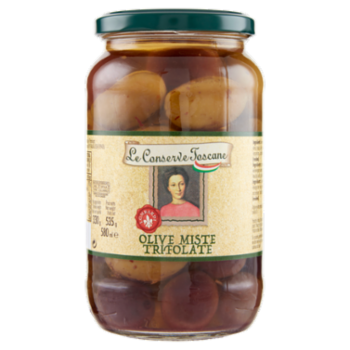 Le Conserve Toscane Olive Miste Trifolate 535 g