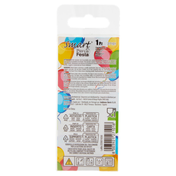 Smart PerLa Festa Candelina Numerale 1 1 pz