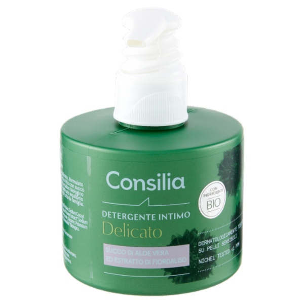 Consilia Detergente Intimo Delicato Bio con Succo Aloe ed Estratto Fiordaliso 250 ml