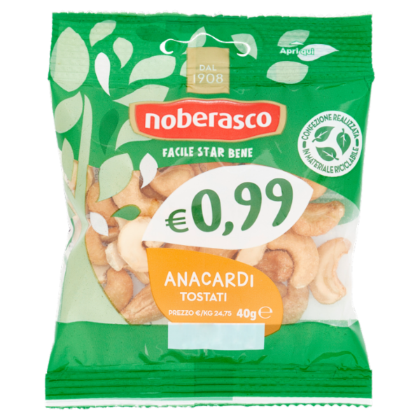 noberasco € 0,99 Anacardi Tostati 40 g