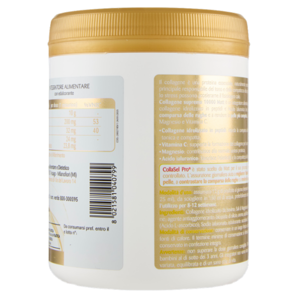 Matt Bellezza Collagene Supremo 10.000 con Acido Ialuronico 180 g