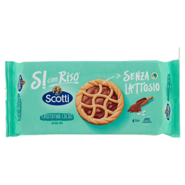 Riso Scotti Si con Riso Senza Lattosio Crostatina Cacao 4 x 36 g