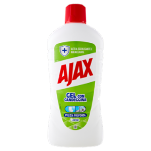 Ajax Detersivo Pavimenti Gel Con Candeggina e Limone 950 Ml