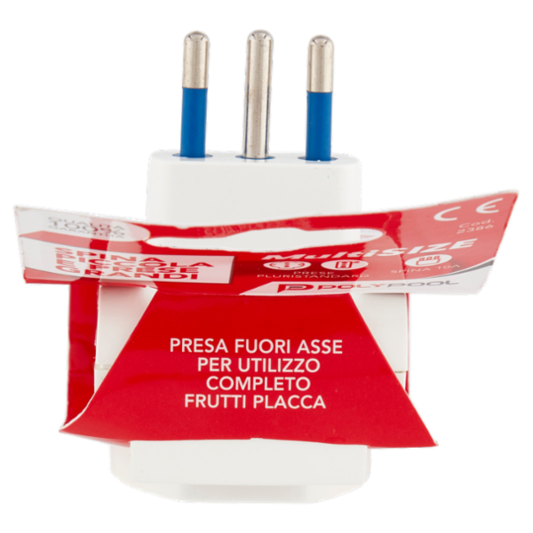 Polypool Adattatore Spina Piccola e Prese Grandi