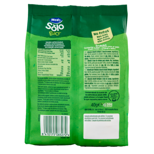 Hero Solo Bio Snack Piselli e Mais 40 g