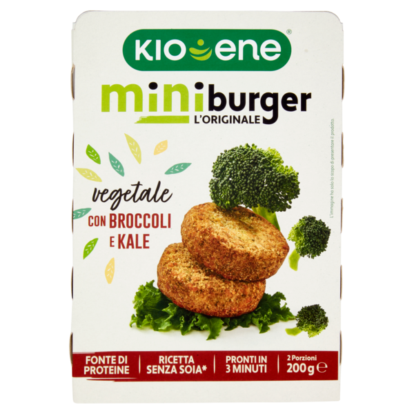 Kioene miniburger l'Originale vegetale con Broccoli e Kale 200 g
