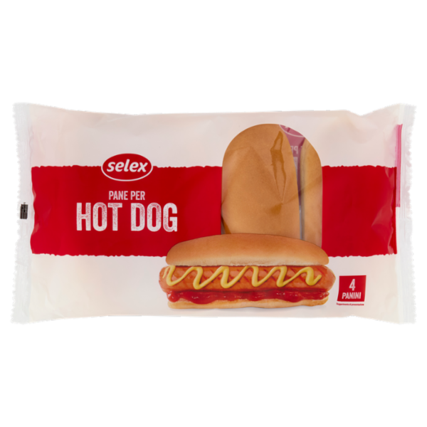 Selex Pane per Hot Dog 4 pezzi 250 g