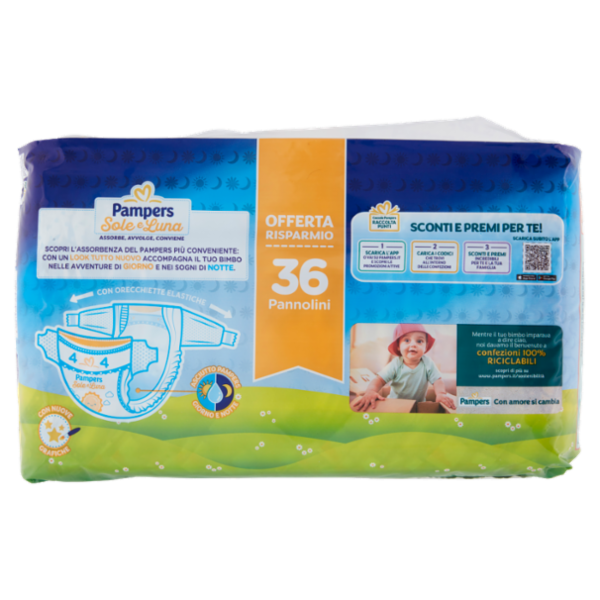 Pampers Sole e Luna 4 Maxi 18 pz