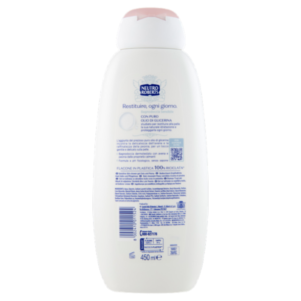 Neutro Roberts Sensibile Avena e Peonia Bagnodoccia 450 ml