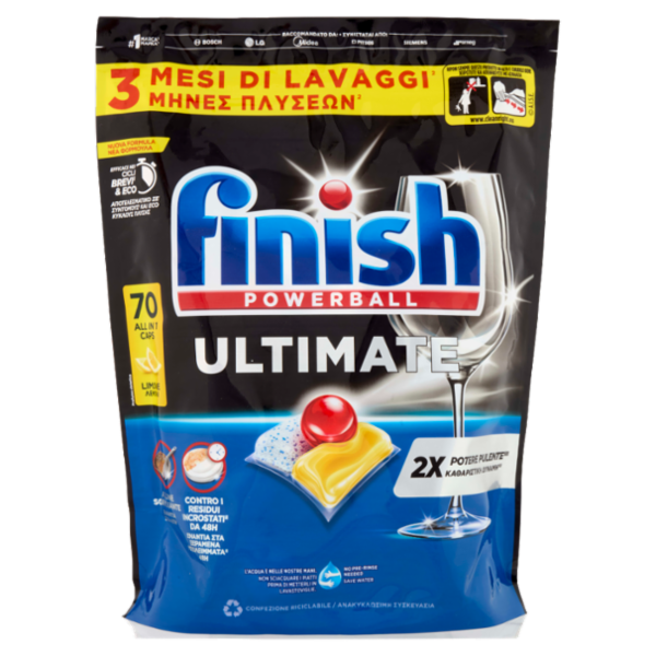 Finish Ultimate Limone pastiglie lavastoviglie 70 lavaggi 903 g