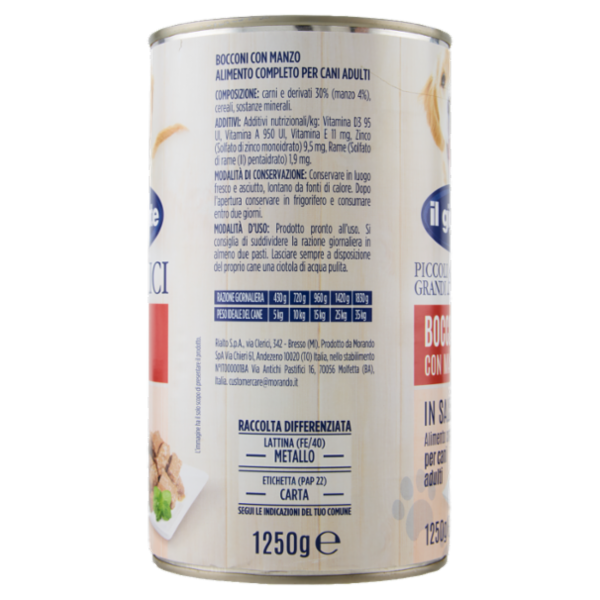 IL GIGANTE Piccoli Grandi Amici Bocconi con Manzo in Salsa 1250 g