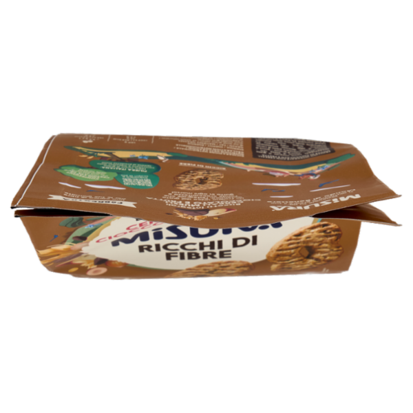 Misura Fibrextra Biscotti integrali Cereali Muesli, Cioccolato e Frutta 230 g