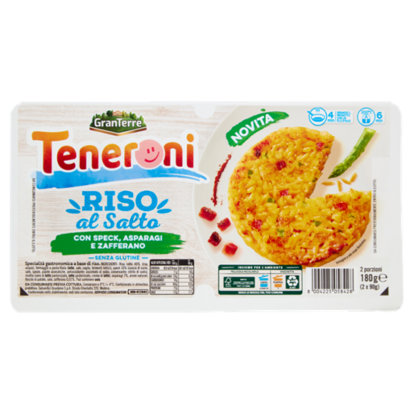 Teneroni Riso al Salto con Speck, Asparagi e Zafferano 2 x 90 g