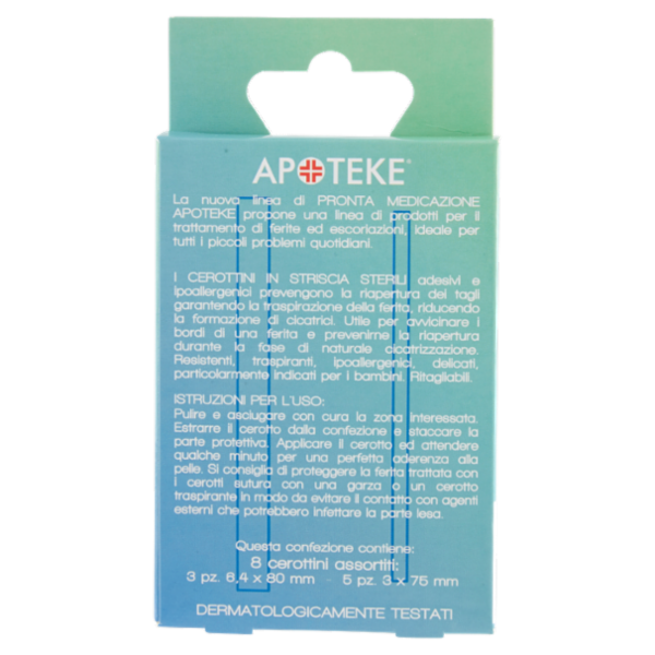 Apoteke Pronta Medicazione Cerottini per Piccole Suture Misura S/M 8 pz