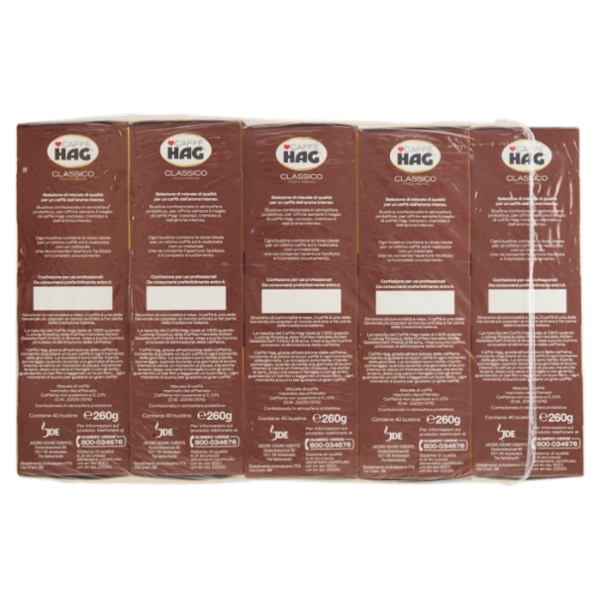 Caffè HAG Classico 5 Vassoi 40 x 6,5 g