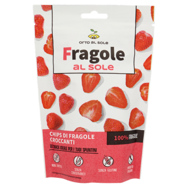 Orto al Sole Fragole al sole Chips di Fragole Croccanti 15 g