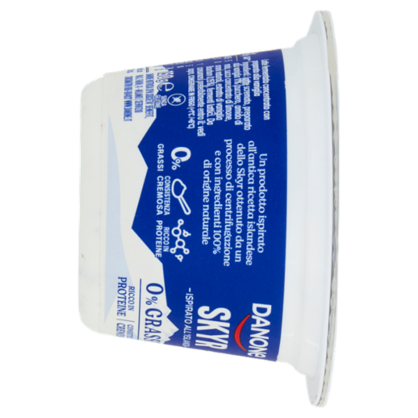 DANONE Skyr, Yogurt ispirato all'Islanda, 0% grassi, Cremoso, Ricco in Proteine, Vaniglia, 150g
