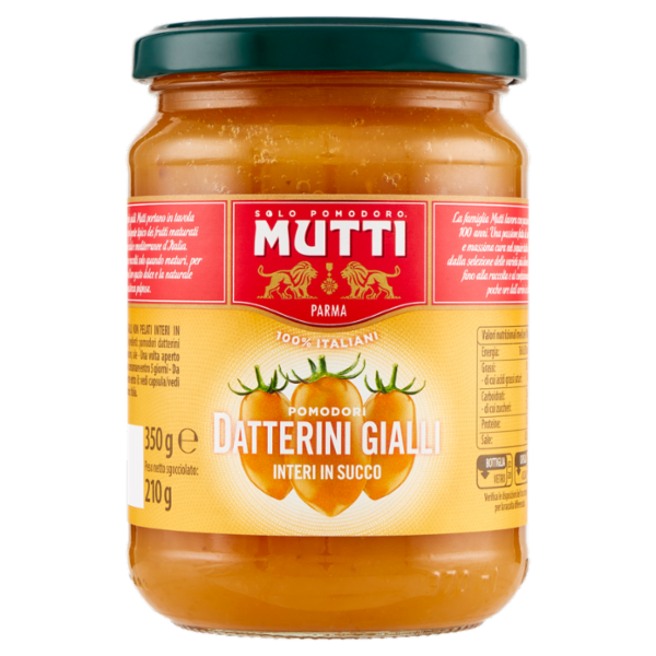 Mutti Pomodori Datterini Gialli Interi in Succo 350 g