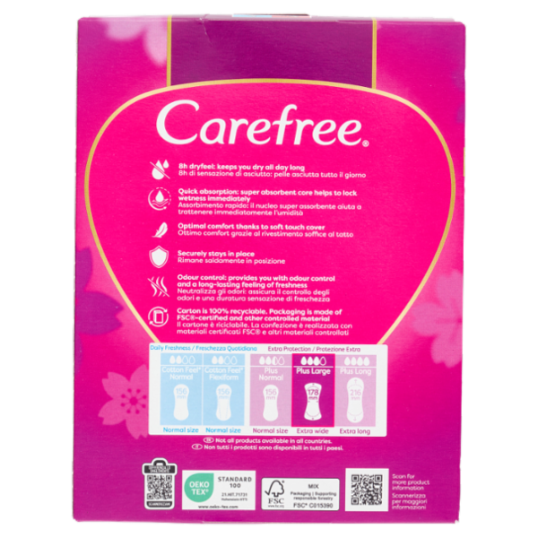 Carefree Plus Large Salvaslip 48 pz
