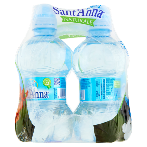 Sant'Anna la Baby Naturale Sorgente Rebruant Vinadio i Puffi 6 x 0,25 L