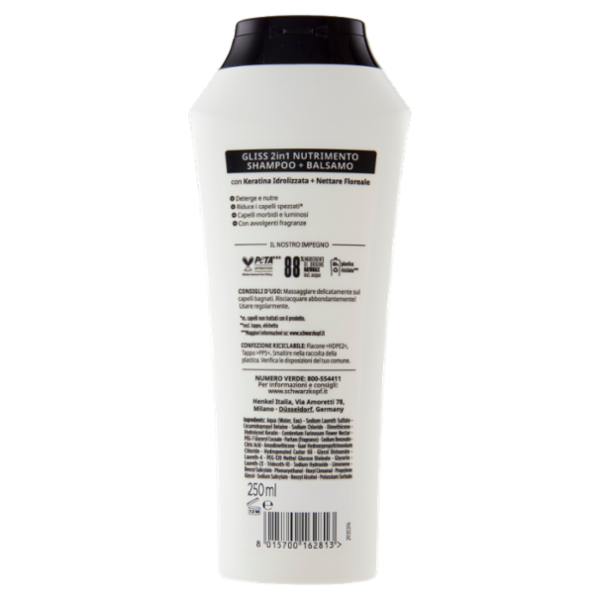 Gliss 2in1 Nutrimento Shampoo + Balsamo 250 ml