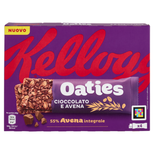 Kellogg's Oaties Cioccolato e Avena 4 x 40 g