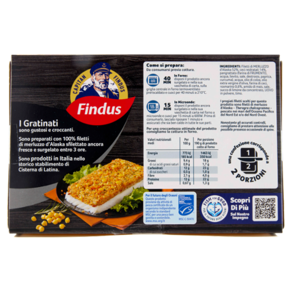 Capitan Findus I Gratinati High Pro con ceci e rosmarino 380 g