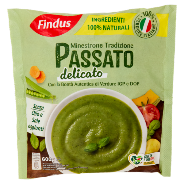 Findus Minestrone Tradizione Passato Delicato - con Verdure IGP e DOP 600 g