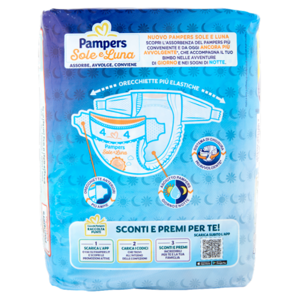 Pampers Sole e Luna 4 Maxi 17 pz