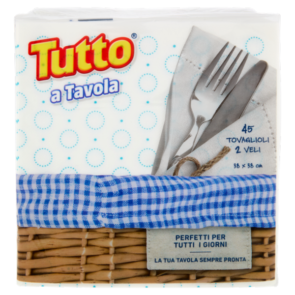 Tutto a Tavola Tovaglioli 2 Veli 38 x 38 cm 45 pz