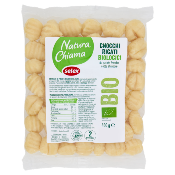 Selex Natura Chiama Gnocchi Freschi di Patate Rigati Biologici 400 g