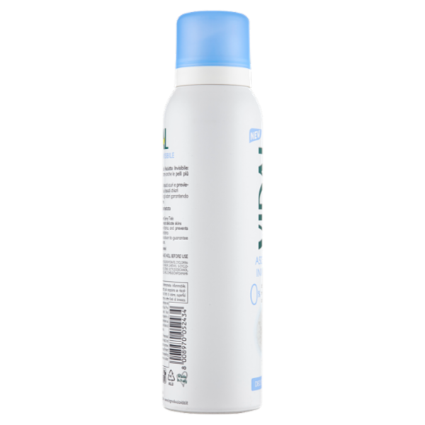 Vidal Asciutto Invisibile Talco Deo Spray 48 h 150 ml