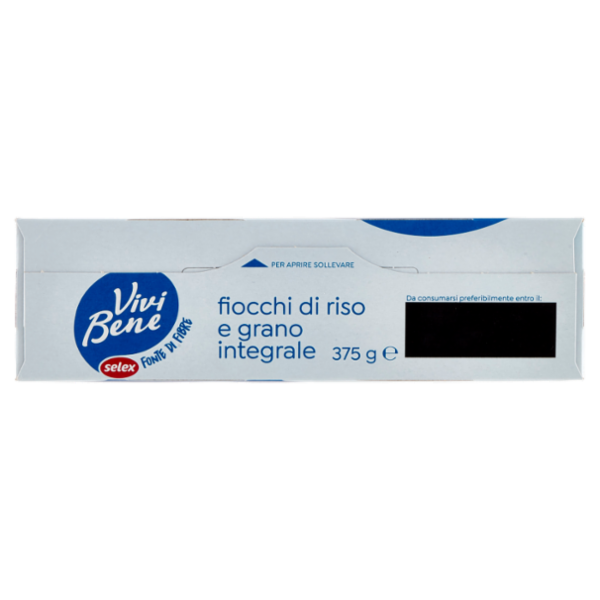 Selex Vivi Bene Fiocchi di Riso e Frumento Integrale a Basso Contenuto di Grassi 375 g