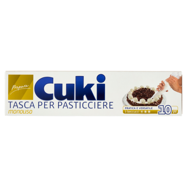 Cuki Prepara Tasca per Pasticciere monouso (10 tasche + 3 beccucci)