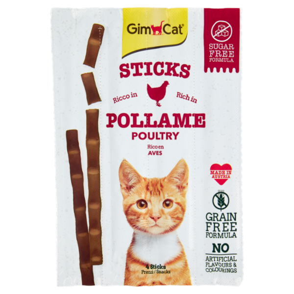 GimCat Sticks Ricco in Pollame 4 Sticks 20 g